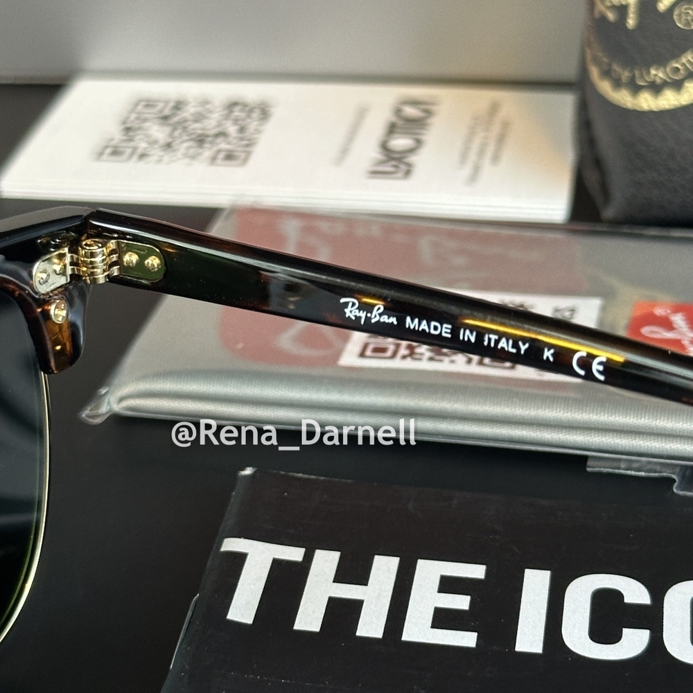 Ray-Ban Clubmaster Tortoise RB3016 Green New - Picture 9 of 16